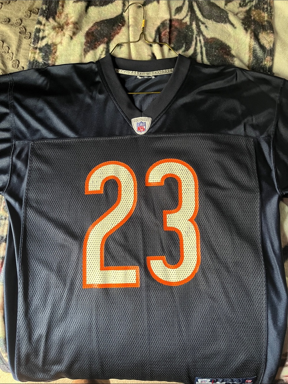 NFL Men's Dark Navy Football Jersey with Orange Trim #23
